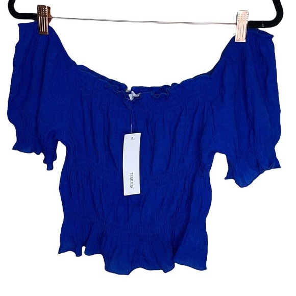 Timing Blue Crop Top Size L - Picture 6 of 6